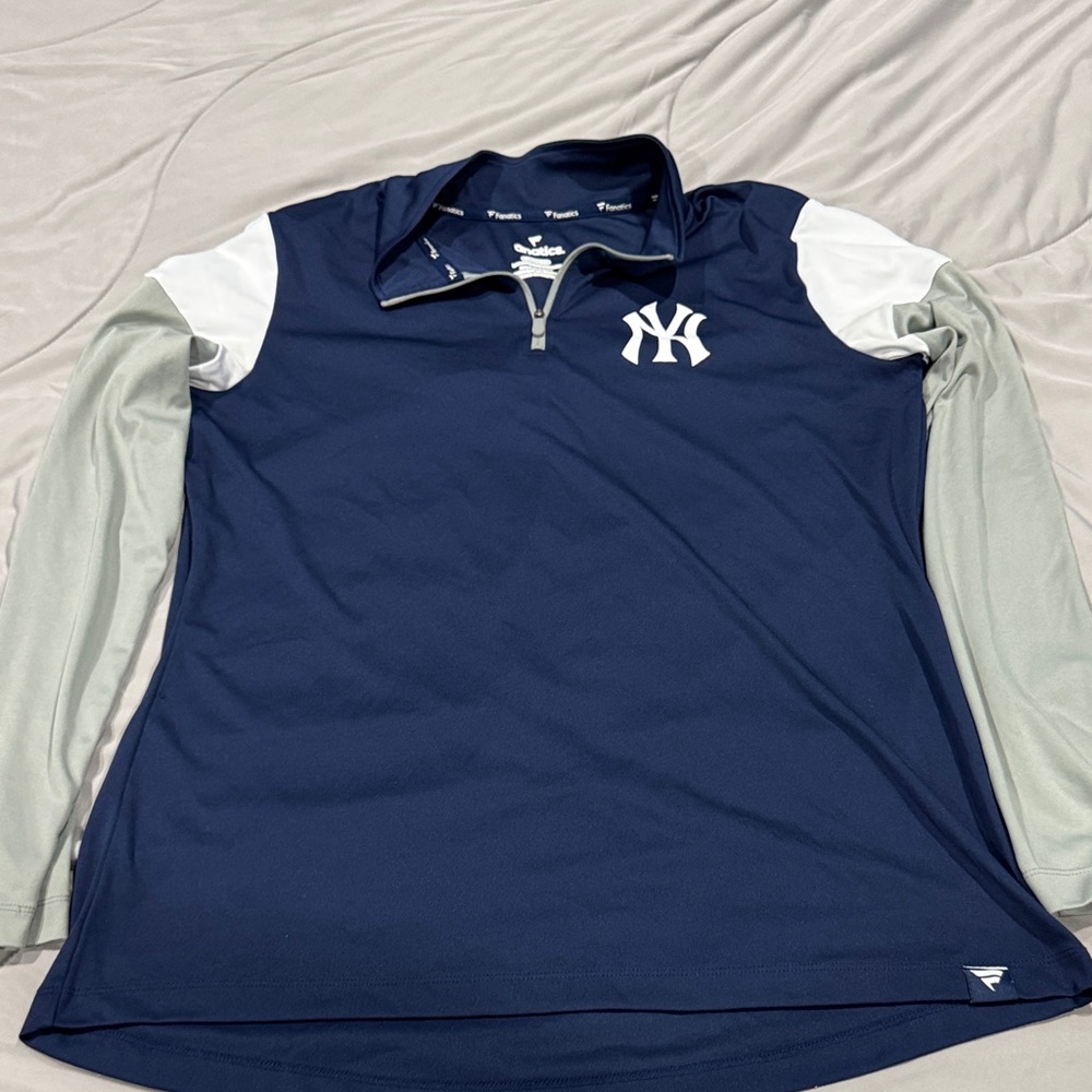Majestic Navy Pullover with White NY Logo